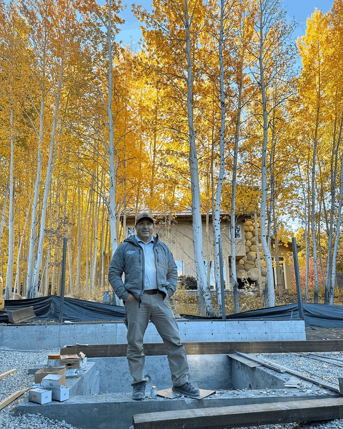Juan, founder of Alturas Construction Services, on a project site